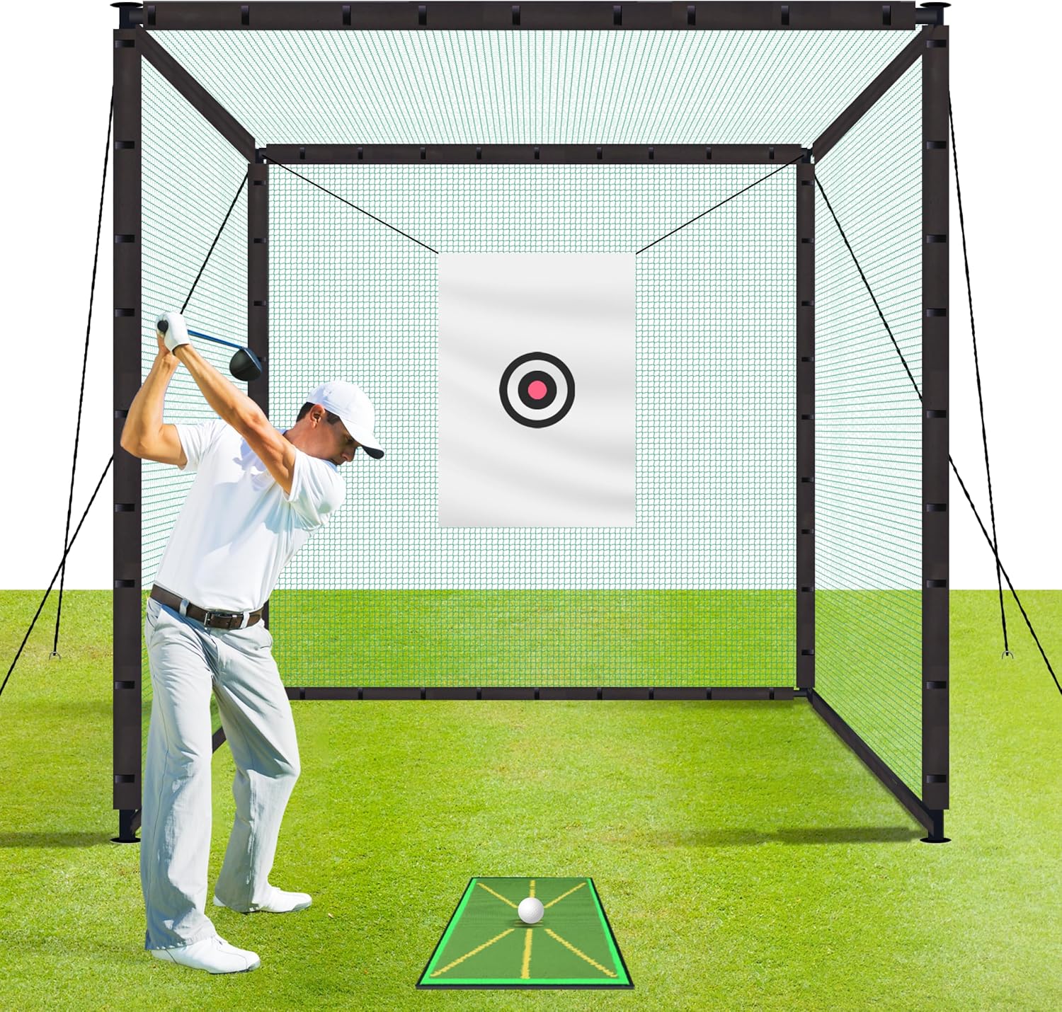 ZivPlay 10x10x10 Golf Cage Net Set - Drive & Hit Like a Pro!