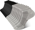 Men's Athletic Bamboo Cool Ankle Socks 8 Pack - Cushioned Support