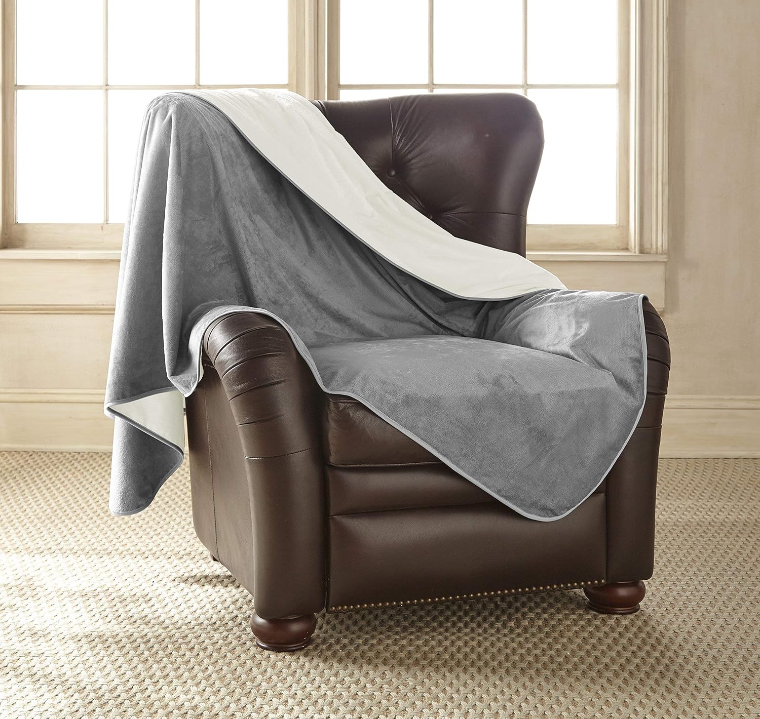 Mambe Silky Waterproof Throw for Pets and Furniture Protection
