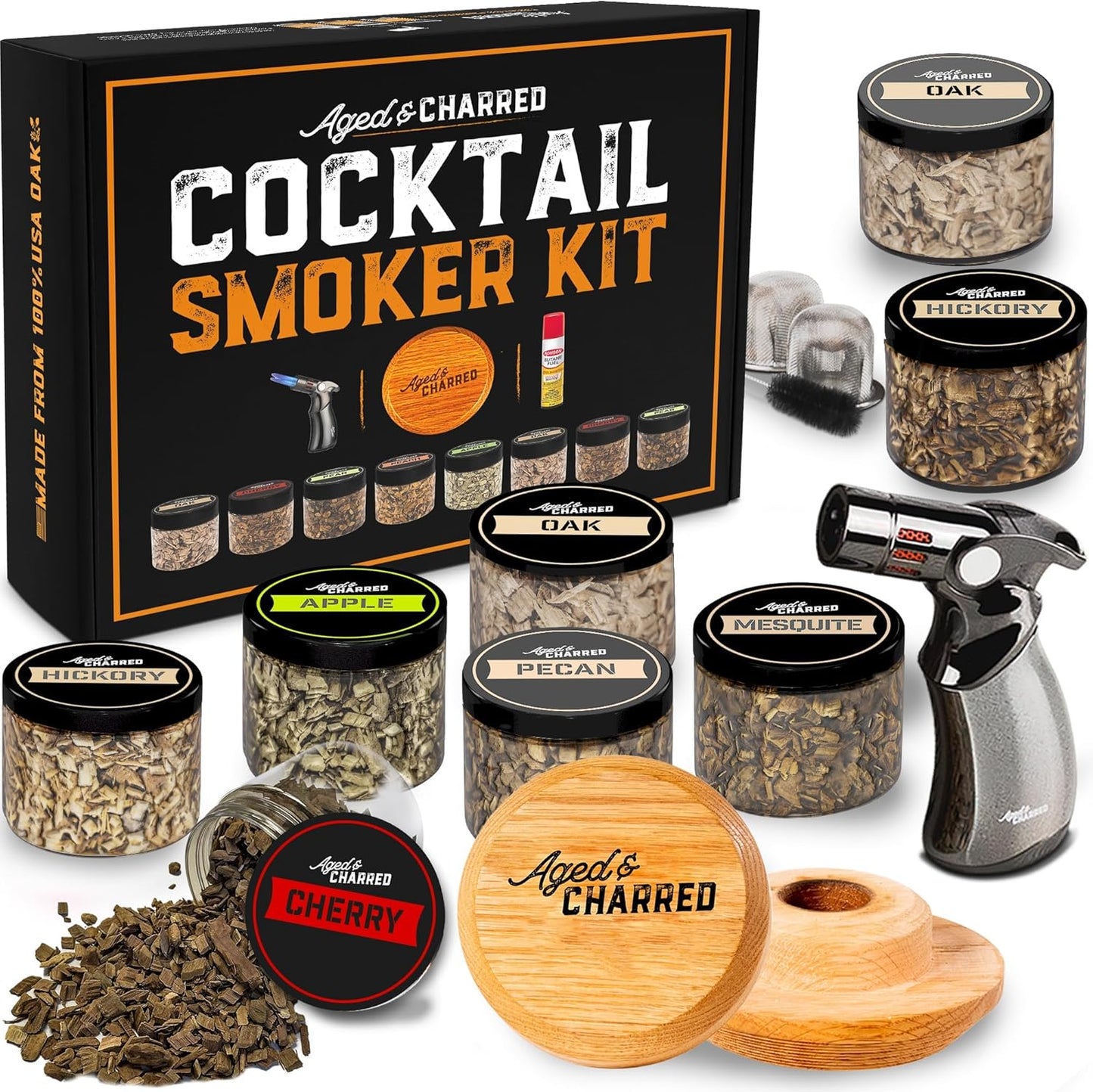 Aged & Charred Cocktail Smoker Kit - Bold Flavor!