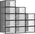 SONGMICS Shoe Boxes Pack of 12 - Transparent Stackable Organizers