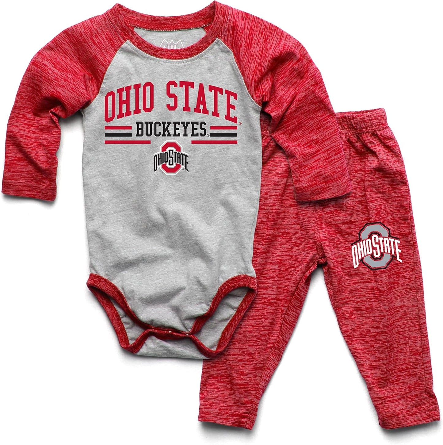 Wes and Willy Baby College Sports Fan Long Sleeve Set for Kids