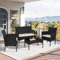 Shintenchi 4 Piece Outdoor Patio Furniture Set - Compact Conversation