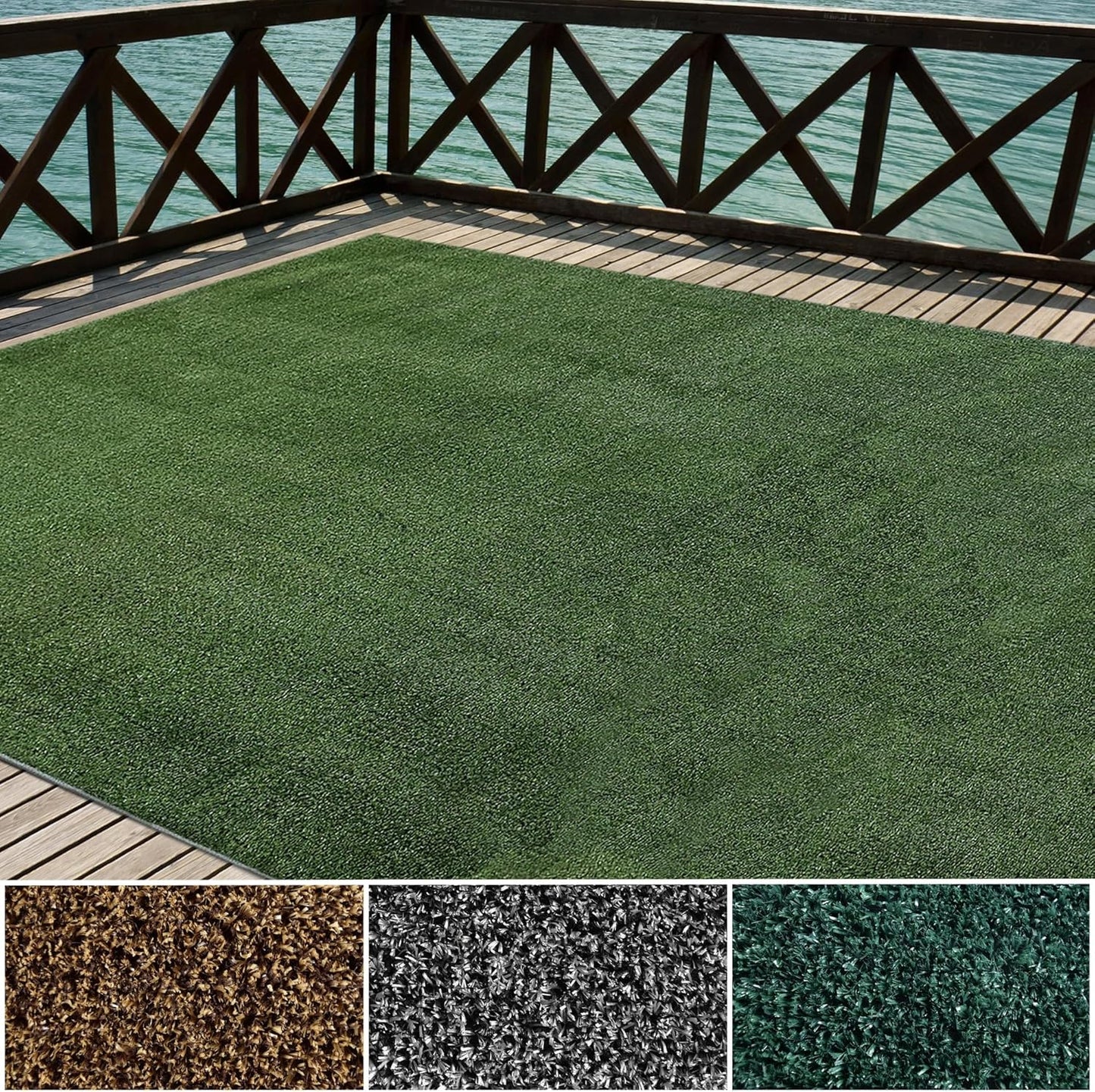 iCustomRug Indoor Outdoor Turf Carpet for Patios and Yards