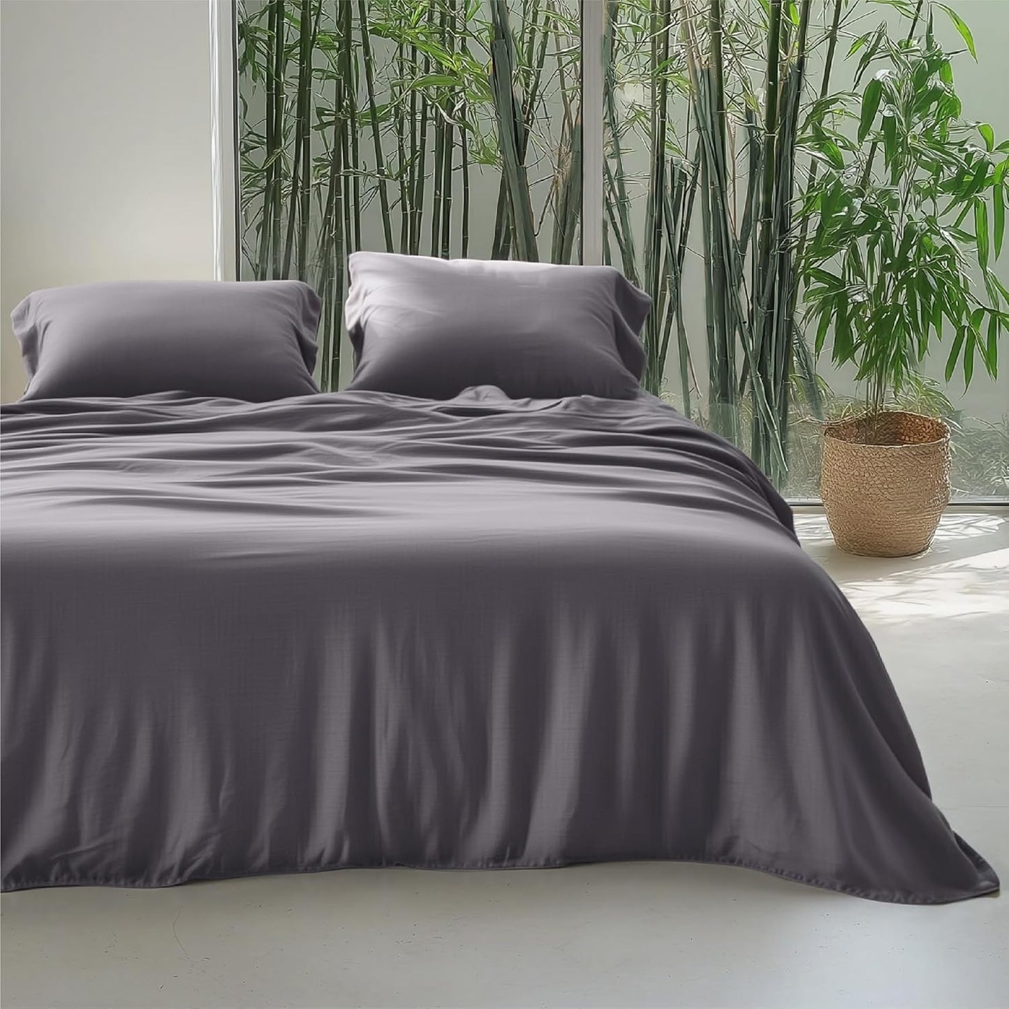 Bedsure Silky Cooling Duvet Cover King Size for Hot Sleepers