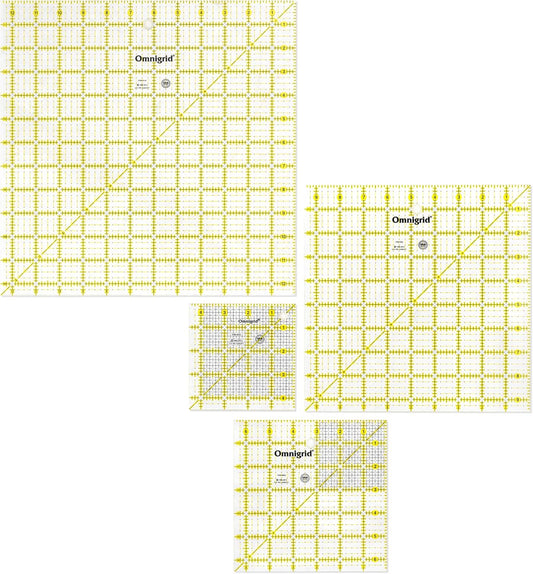 Omnigrid 12-1/2-Inch Square Value Pack for Quilting Rulers