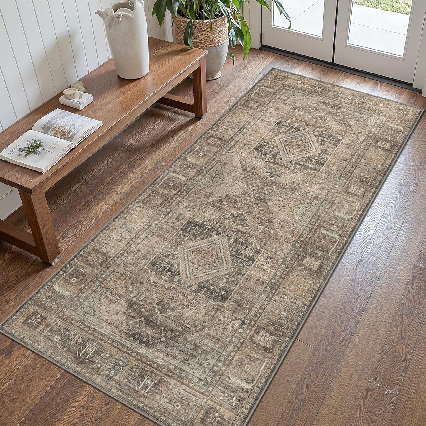 GENIMO Runner Rug for Hallways - Machine Washable Non Slip
