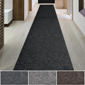 3ft x 54ft Black Berber Loop Runner - Non-Slip Waterproof Utility