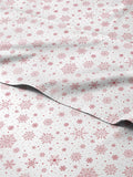 Twin XL Christmas Red Snowflakes Sheet Set - Cozy Holiday Bedding