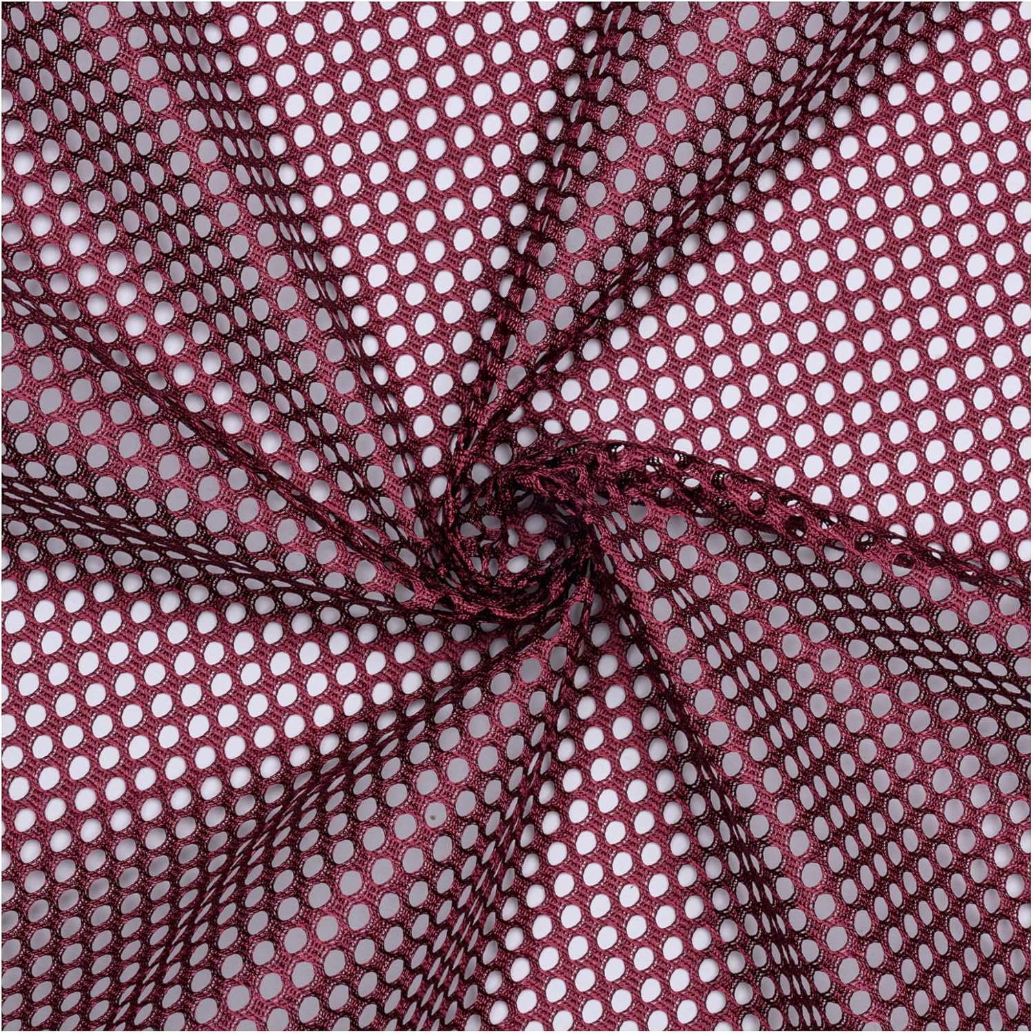 Pico Textiles 5 Yards Bolt Maroon Polyester King Mesh Jersey Fabric