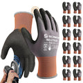Schwer Sandy Nitrile Work Gloves 12 Pairs - Cut Resistant Grip