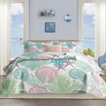 Tritard Coastal Quilt Set King Size - Lightweight Reversible Quilt