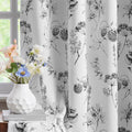 Blackout Floral Curtains 96 in Long Panels - Full Light Blocking