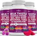 Milk Thistle NAC Chanca Piedra TUDCA Liver Support - 180 Count