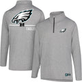 Ultra Game NFL Super Soft Men's Quarter Zip Long Sleeve T-Shirt