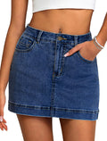 IWD Jean Skorts for Woman 2025 Trendy High Waisted Y2k Mini Skirt