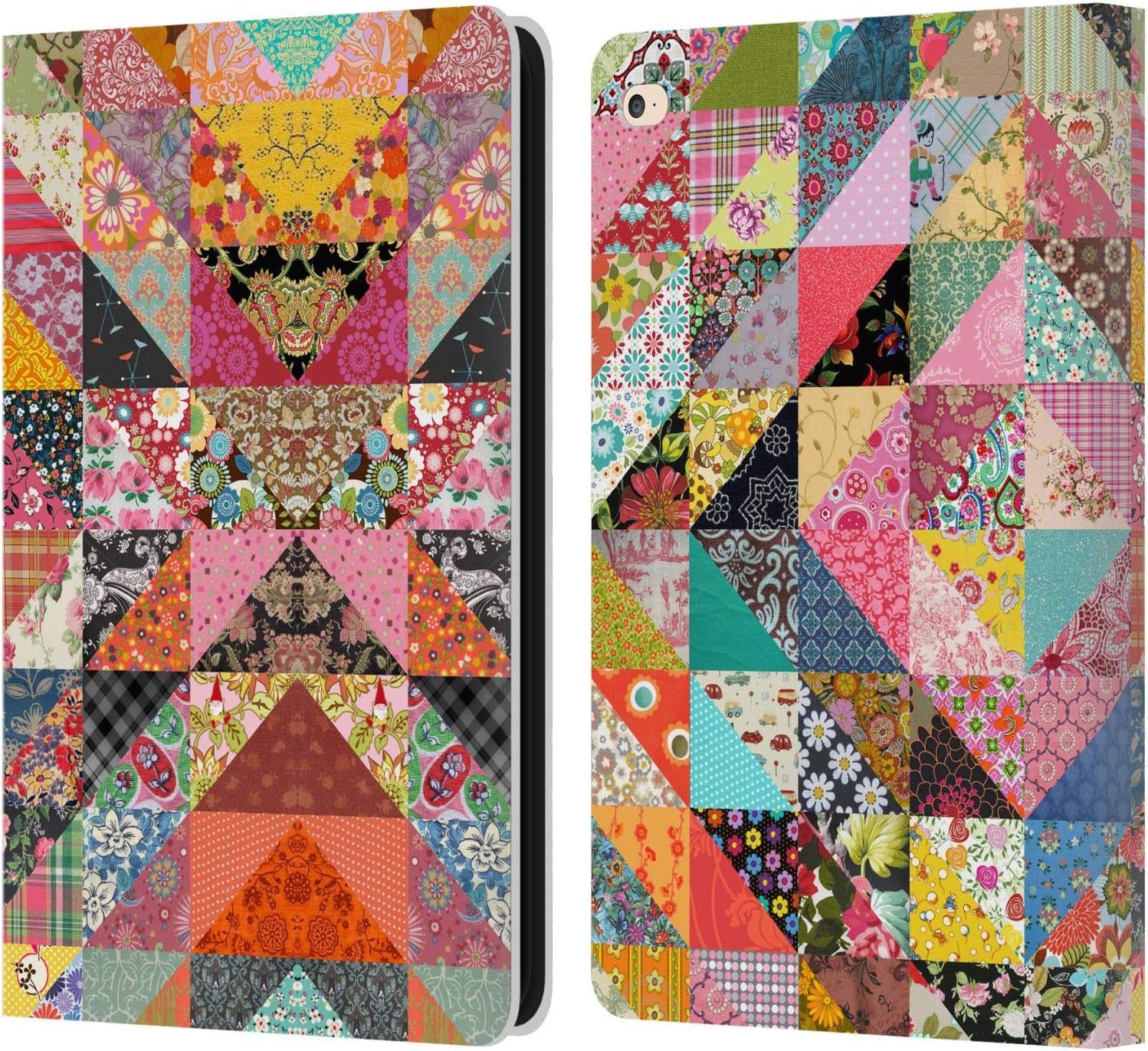 Rachel Caldwell Quilt Patterns Leather Wallet Case for iPad Air 2