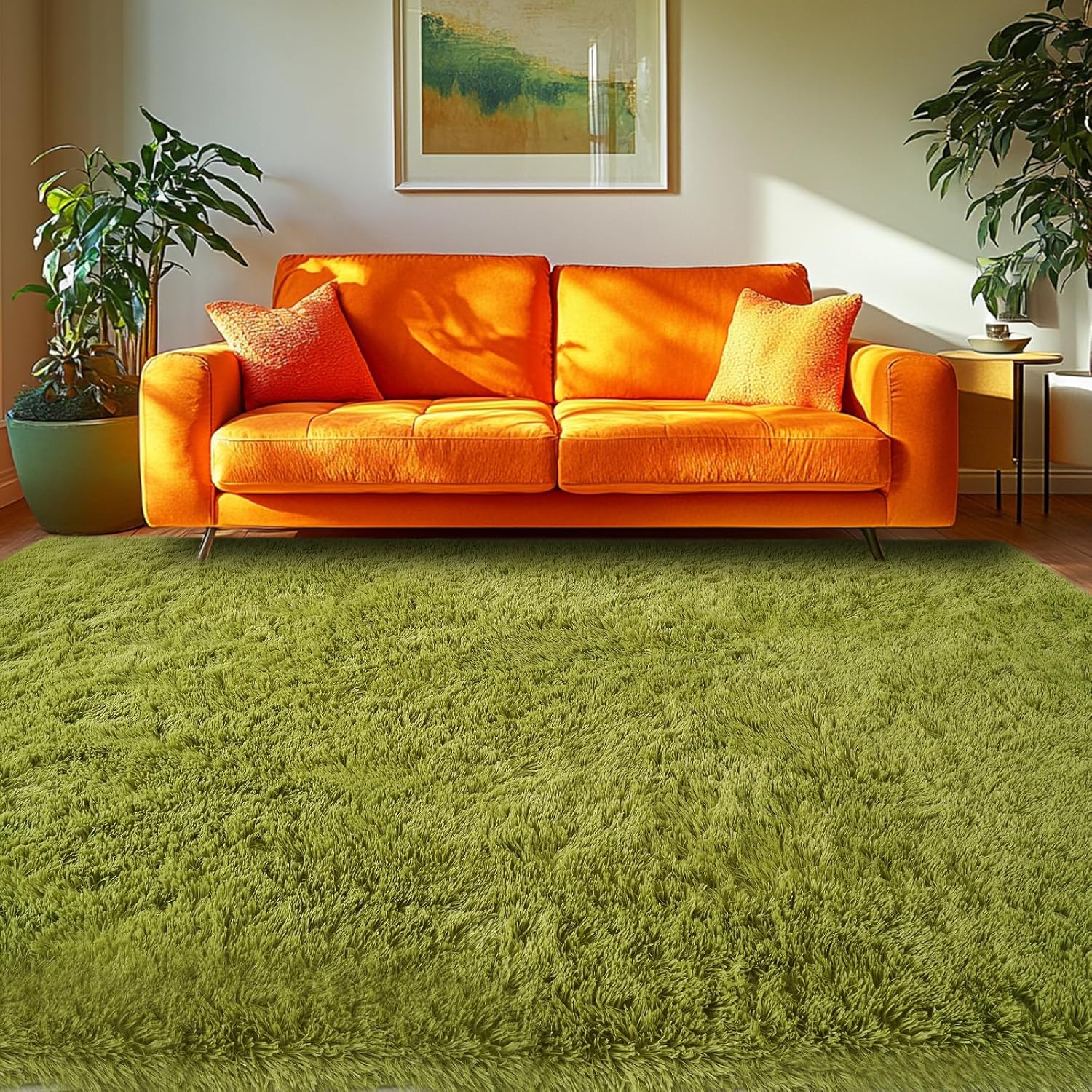 Fluffy Shag Area Rug 4x6 for Bedroom and Living Room Decor