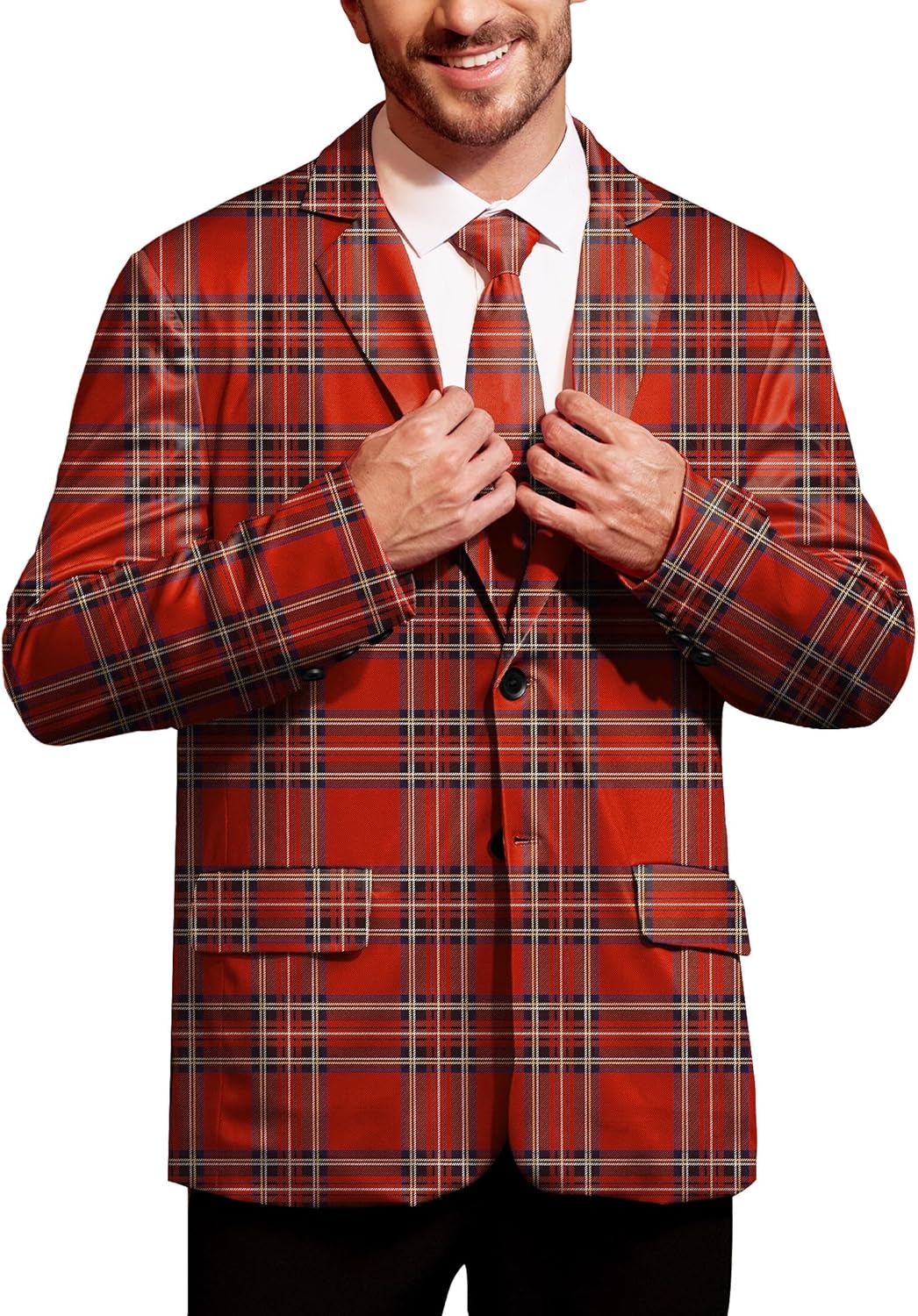 Arvilhill Men's Christmas Blazer - Festive Ugly X-Mas Jacket