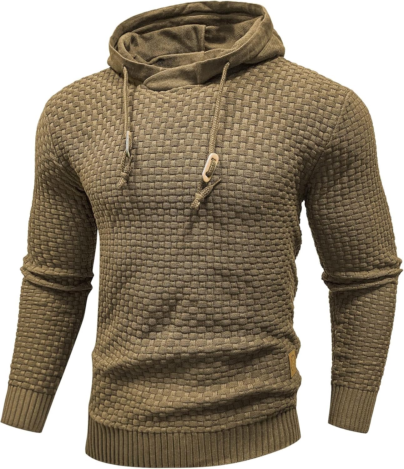 Zaitun Mens Hooded Sweatshirt - Trendy Slim Fit Pullover Hoodie
