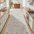 3x12 Washable Hallway Runner Rug - Soft Vintage Grey Runner