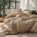 Bedsure Linen Duvet Cover King Size - Soft Breathable Cotton-Linen