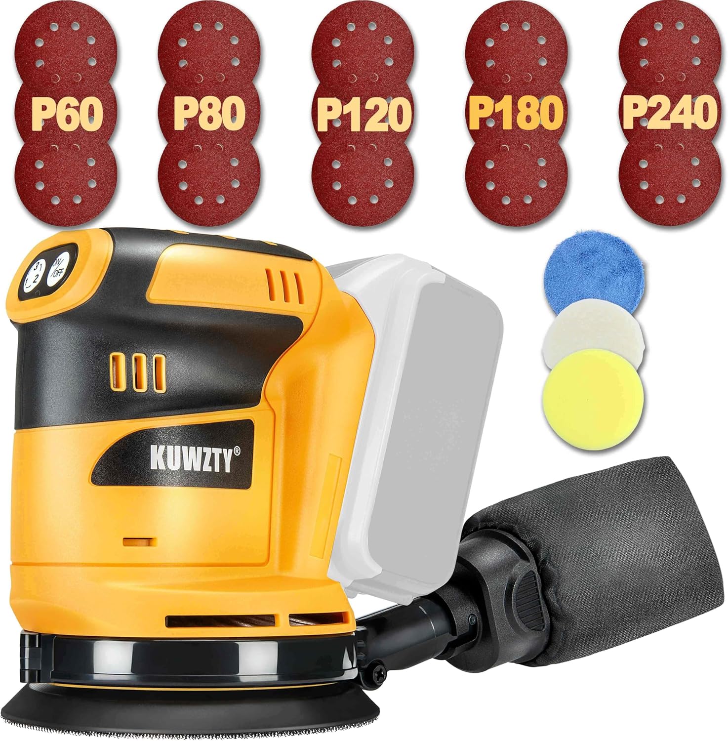 KUWZTY Random Orbit Sander for DEWALT 20v Battery 5ftin