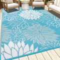 Outdoor Rug for Patios 6x9 ft - Reversible Waterproof Patio Mat