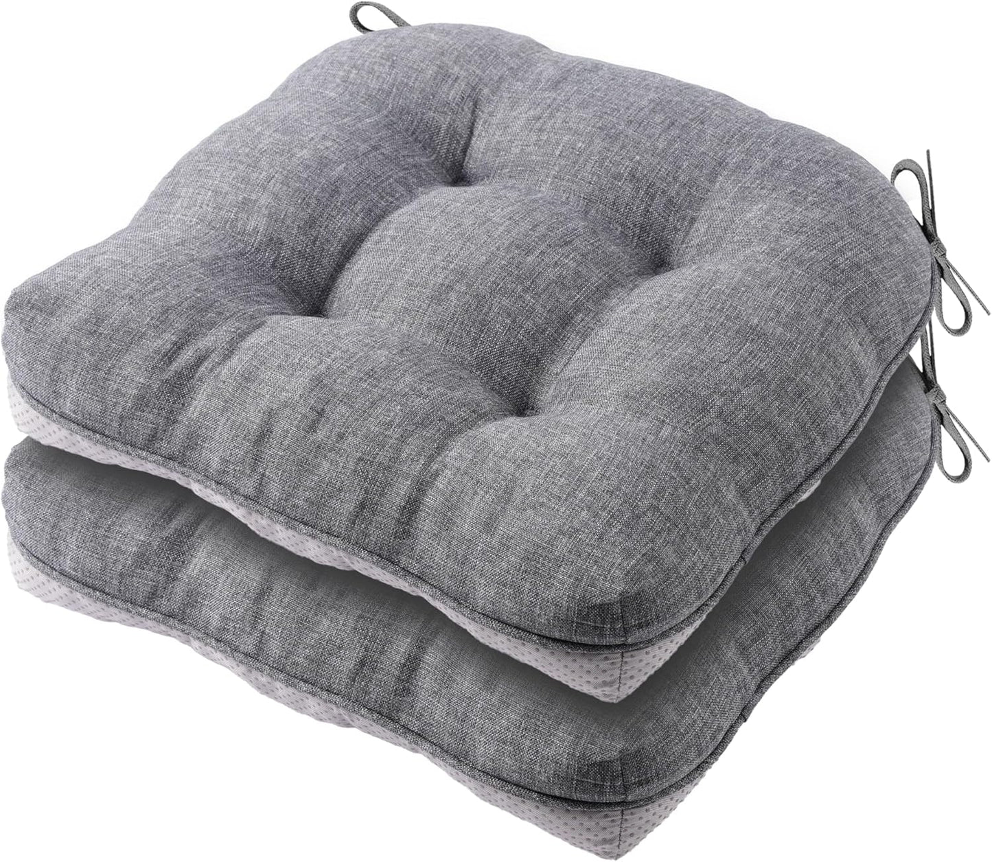 Battilo Chair Cushions Set of 2 for Dining Chairs, Dark Grey