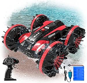 ALPHAREV Amphibious Remote Control Car for Kids - 360 Stunts