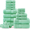 LANE LINEN 18-Piece Mercerized Cotton Towel Set - Hotel Spa Softness