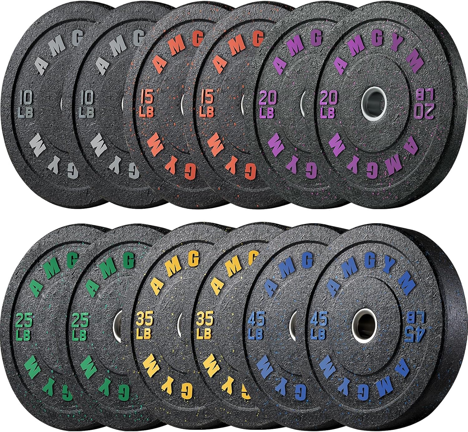 2 Inch Bumper Plates Set for Strength Training and Home Gym