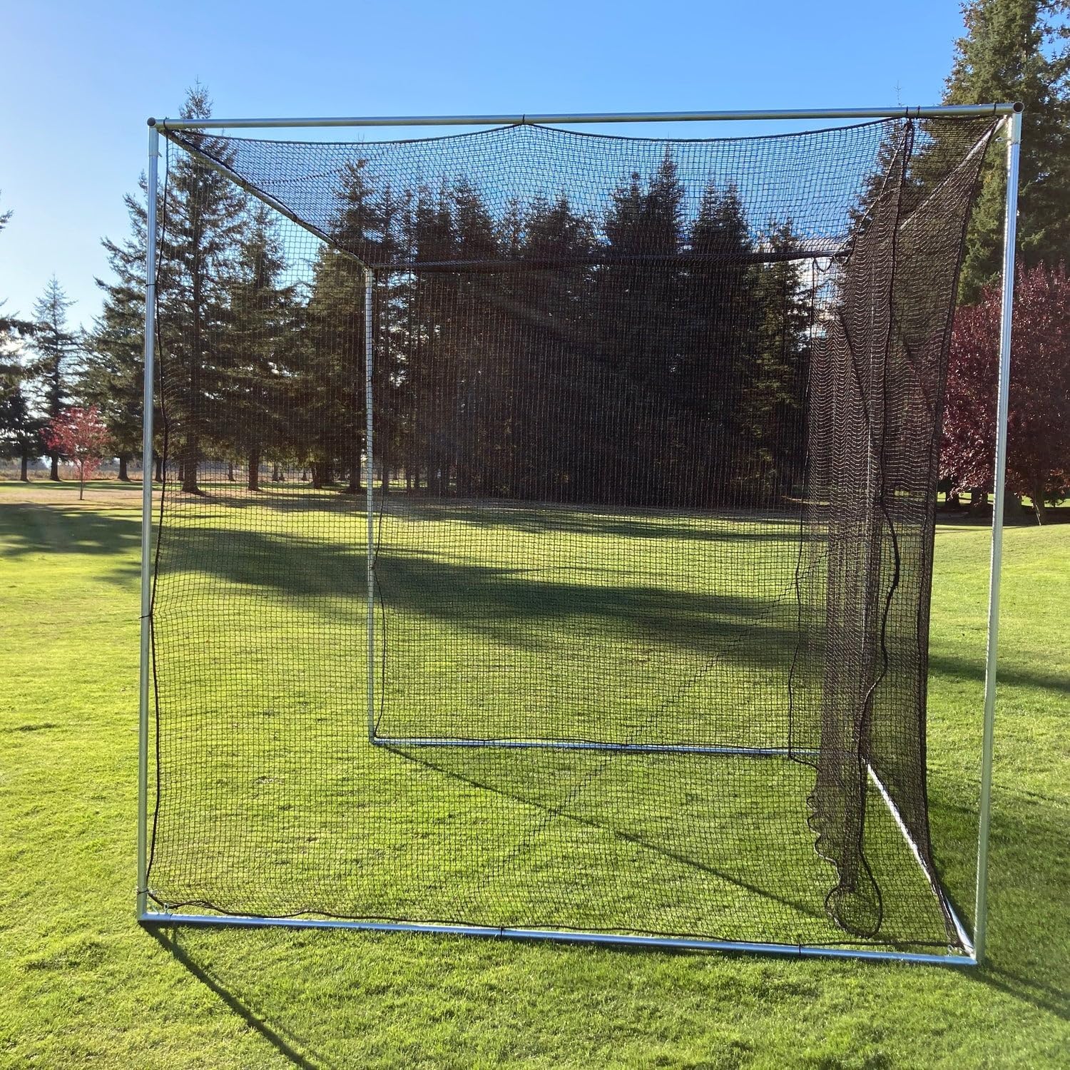 LFS Nylon Golf Cage Net with Baffle, 10x10x10 Ft