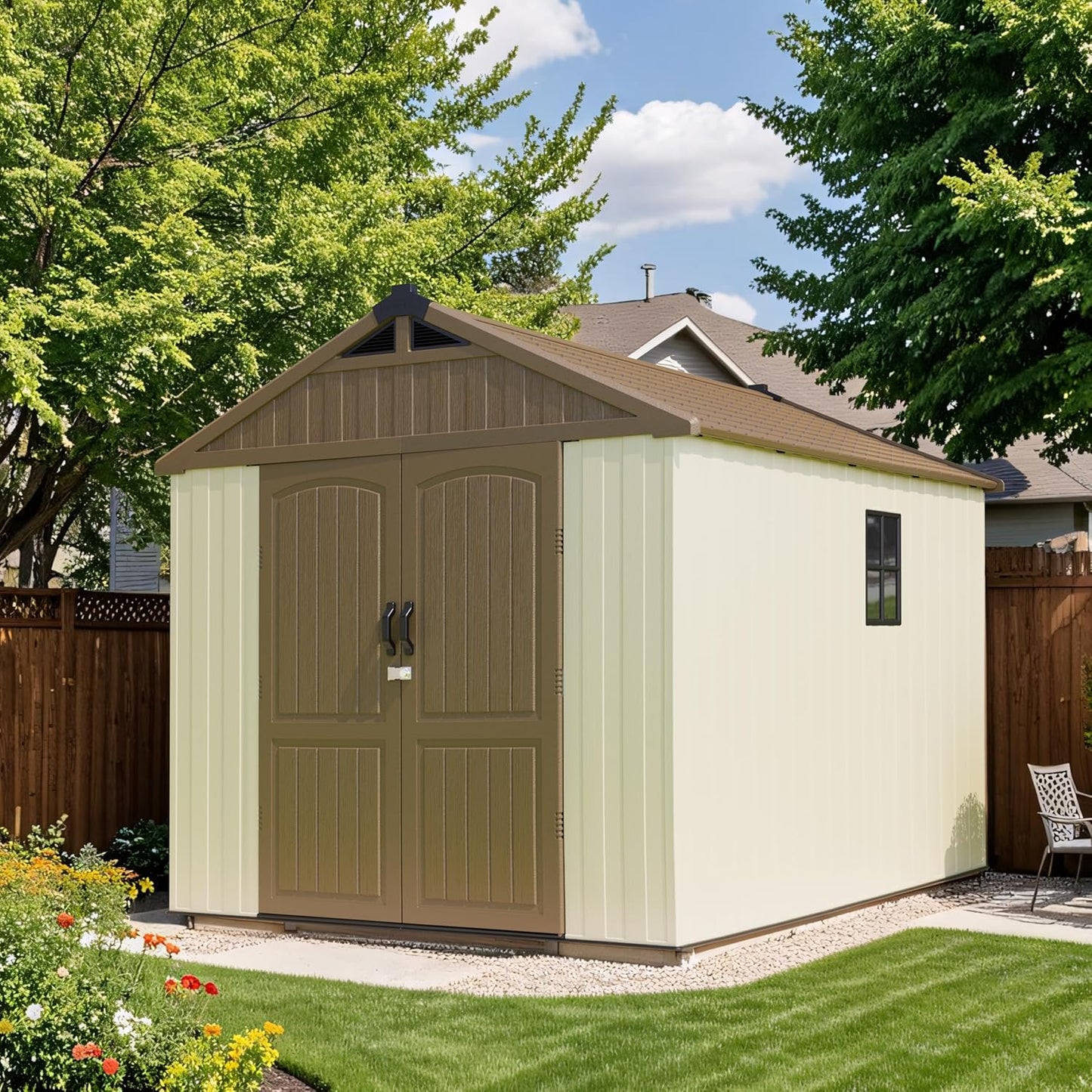 Patiowell 8 x 10 FT Resin Outdoor Storage Shed for Your Garden