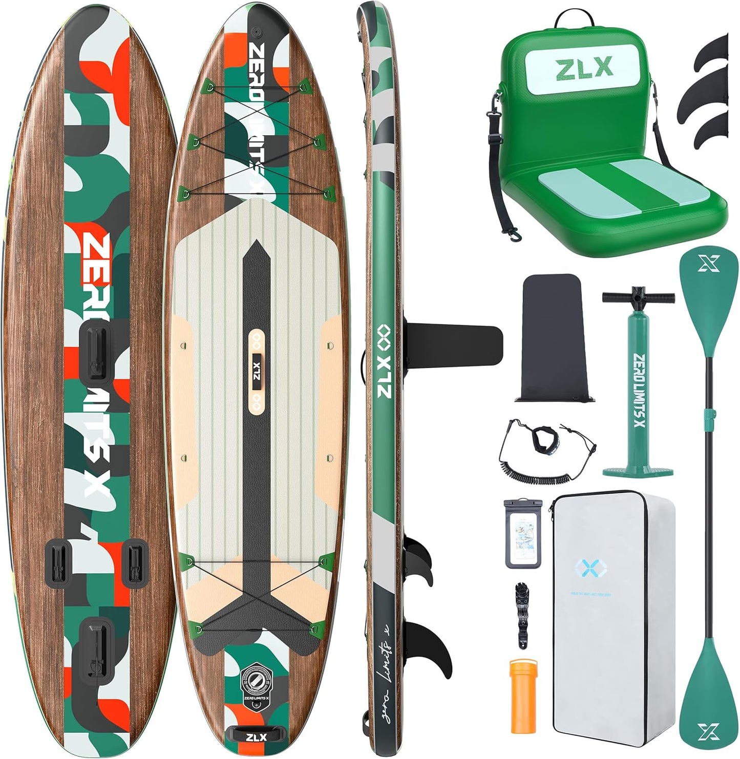 ZLX Inflatable Stand Up Paddle Board for All Skill Levels