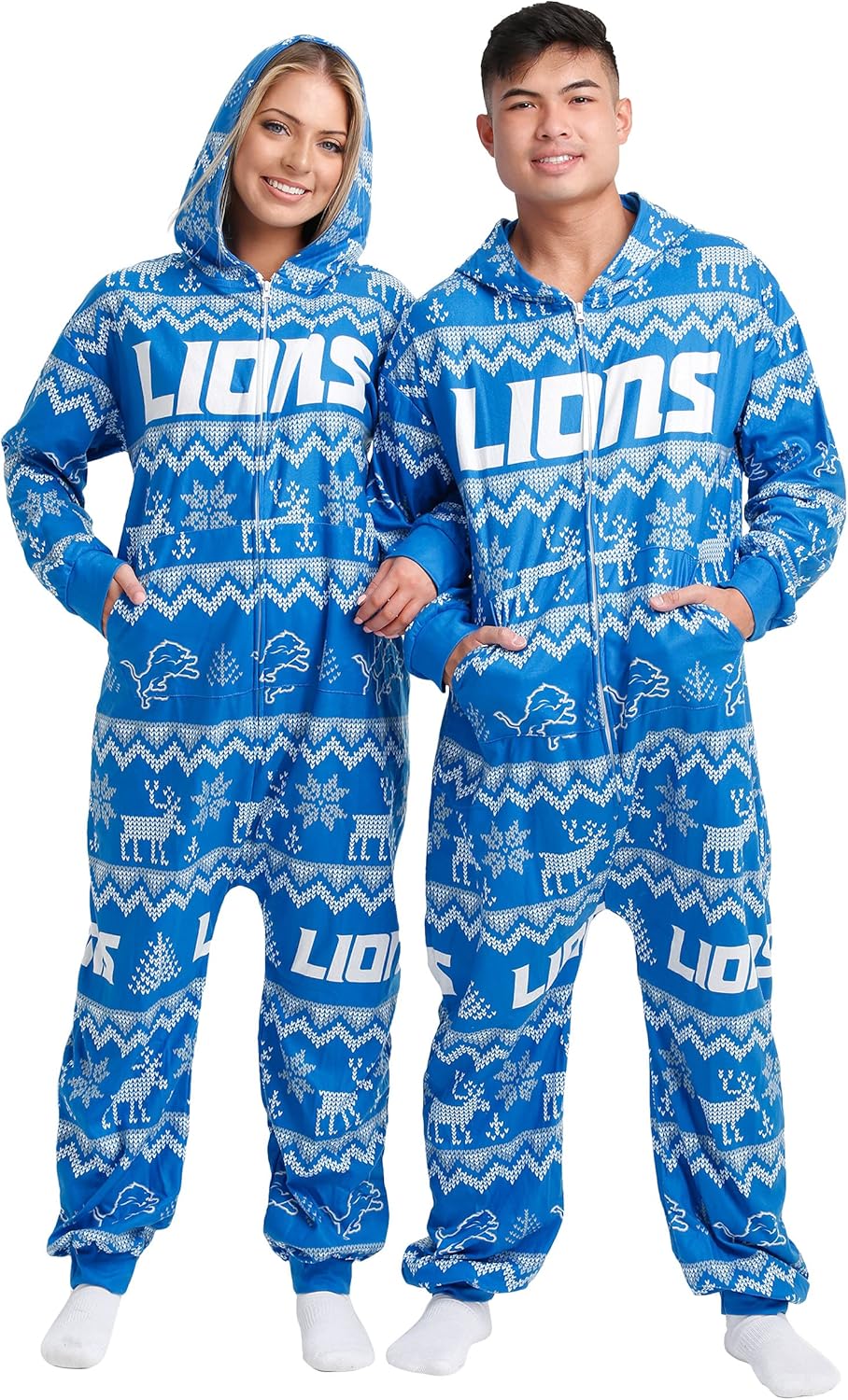 FOCO NFL Team Logo Pajamas One Piece Onsie for Comfort
