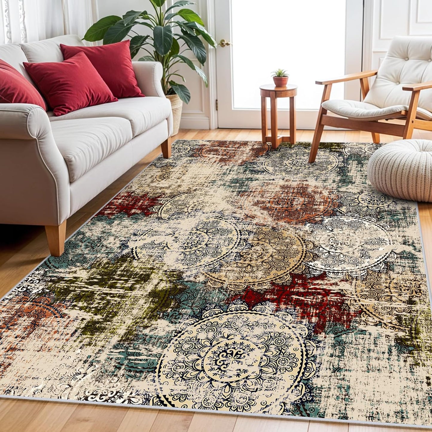 Modern Abstract 6x9 Area Rug: Soft, Non-Slip, Stain Resistant
