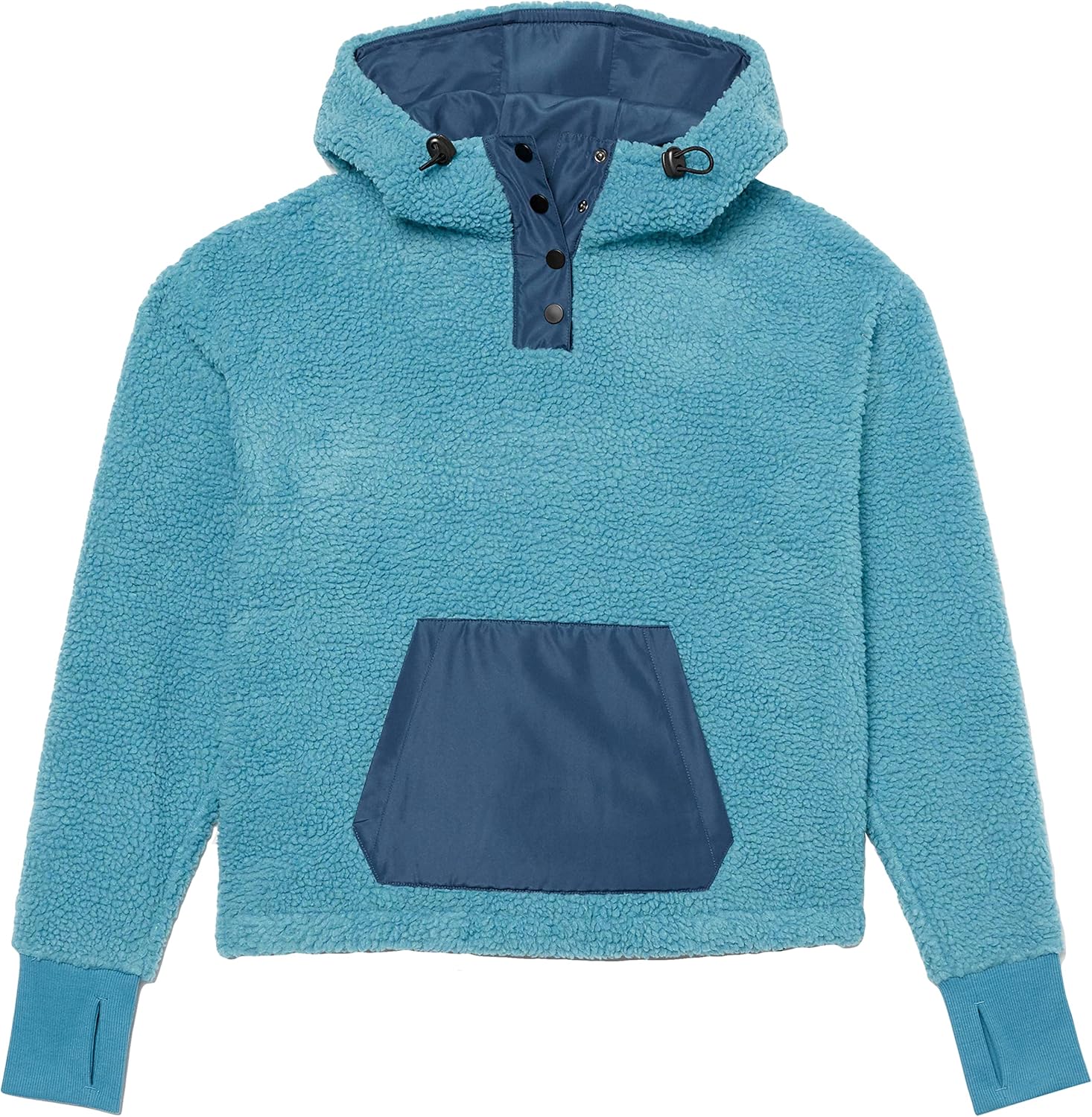 Cozy Women's Teddy Fleece Quarter Button Hooded Jacket Review