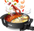 Stariver 6L Electric Hot Pot with Divider - Dual-Flavor Family Pot