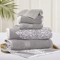 Artesia Damask 6 Piece Reversible Yarn Dyed Jacquard Towel Set