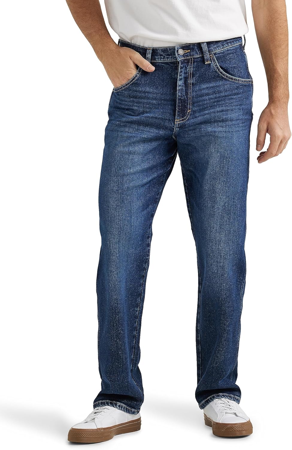 Wrangler Men's Free-to-Stretch Relaxed Fit Jean for Comfort