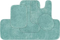 Garland Rug Traditional Nylon Washable Sea Foam 5 Piece Set - Soft