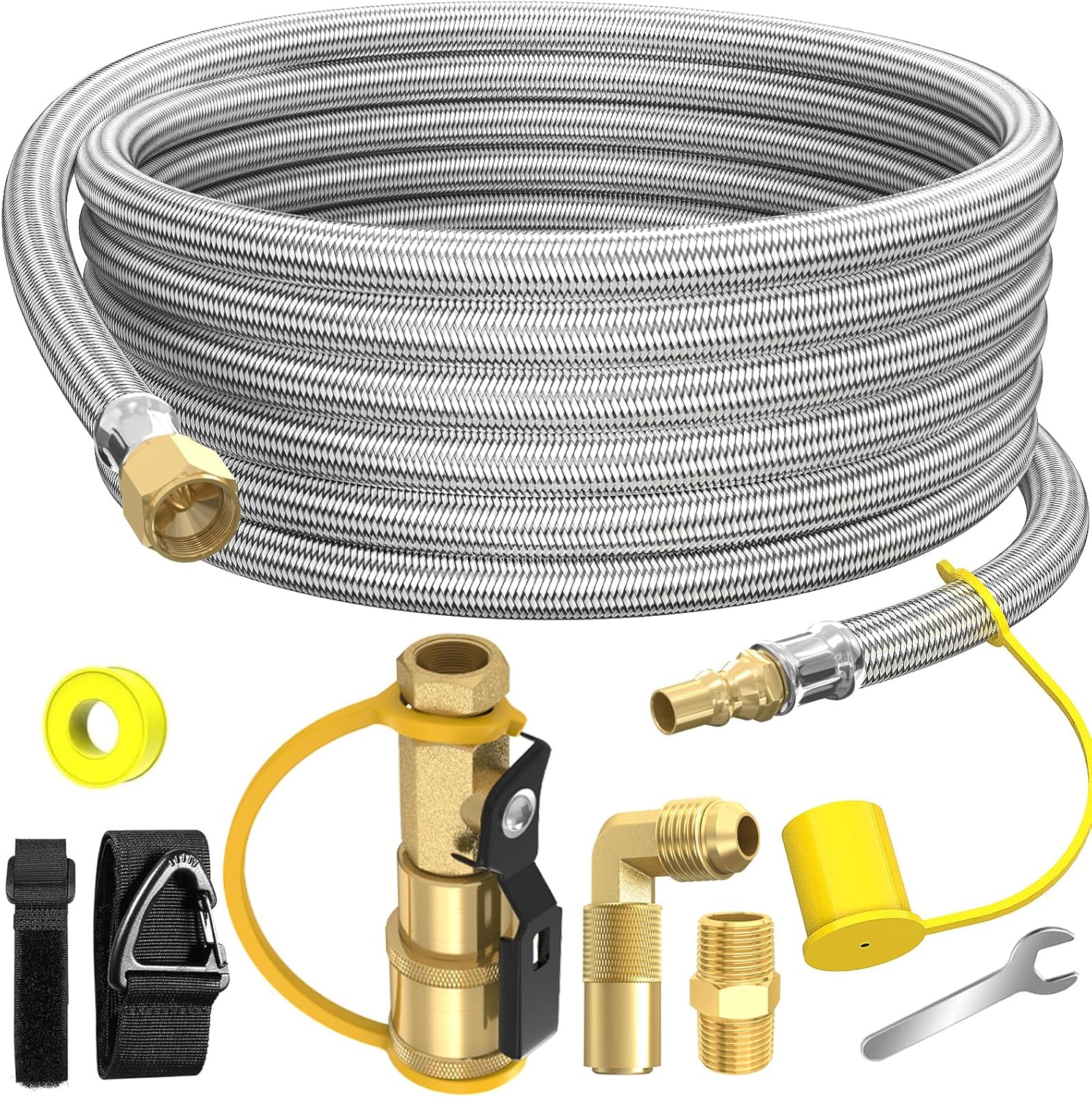 18 FT Quick Connect Propane Hose for RV and Gas Grill Use