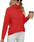 Jouica Women 2025 Fall Turtleneck Chunky Oversized Ribbed Sweater