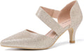 Women's Pointed Toe D'Orsay Kitten Heels - Dressy Slip On Pumps