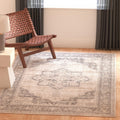 SAFAVIEH Brentwood 4 ft Square Medallion Rug - Cream & Grey
