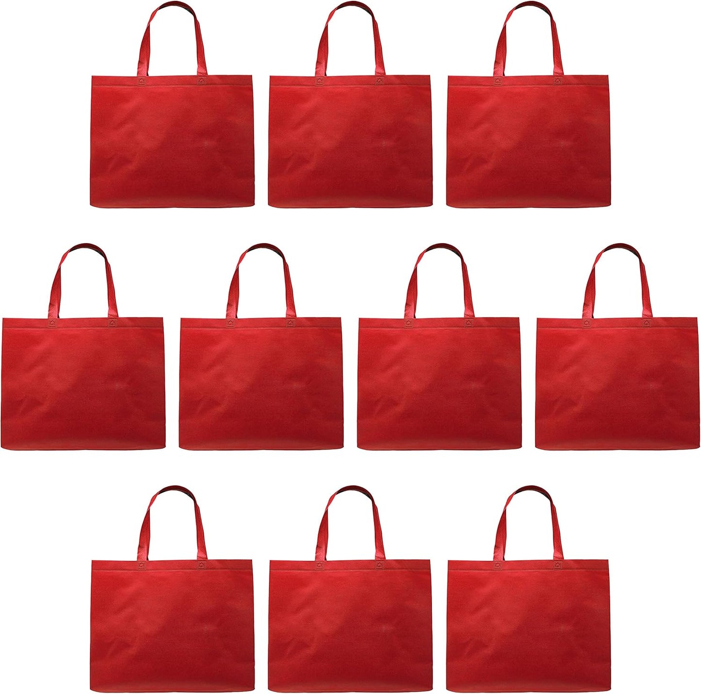 Jumbo Sized Tote Bags Set of 10 - Reusable Grocery Bags