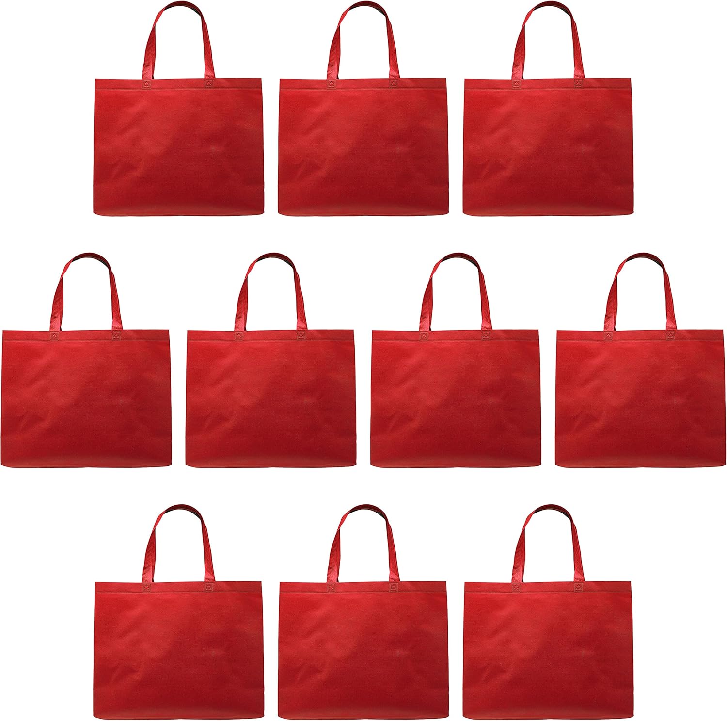 Jumbo Sized Tote Bags Set of 10 - Reusable Grocery Bags