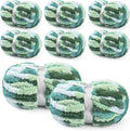 Chunky Chenille Yarn 8 Pack - Jumbo Blanket & Craft Yarn