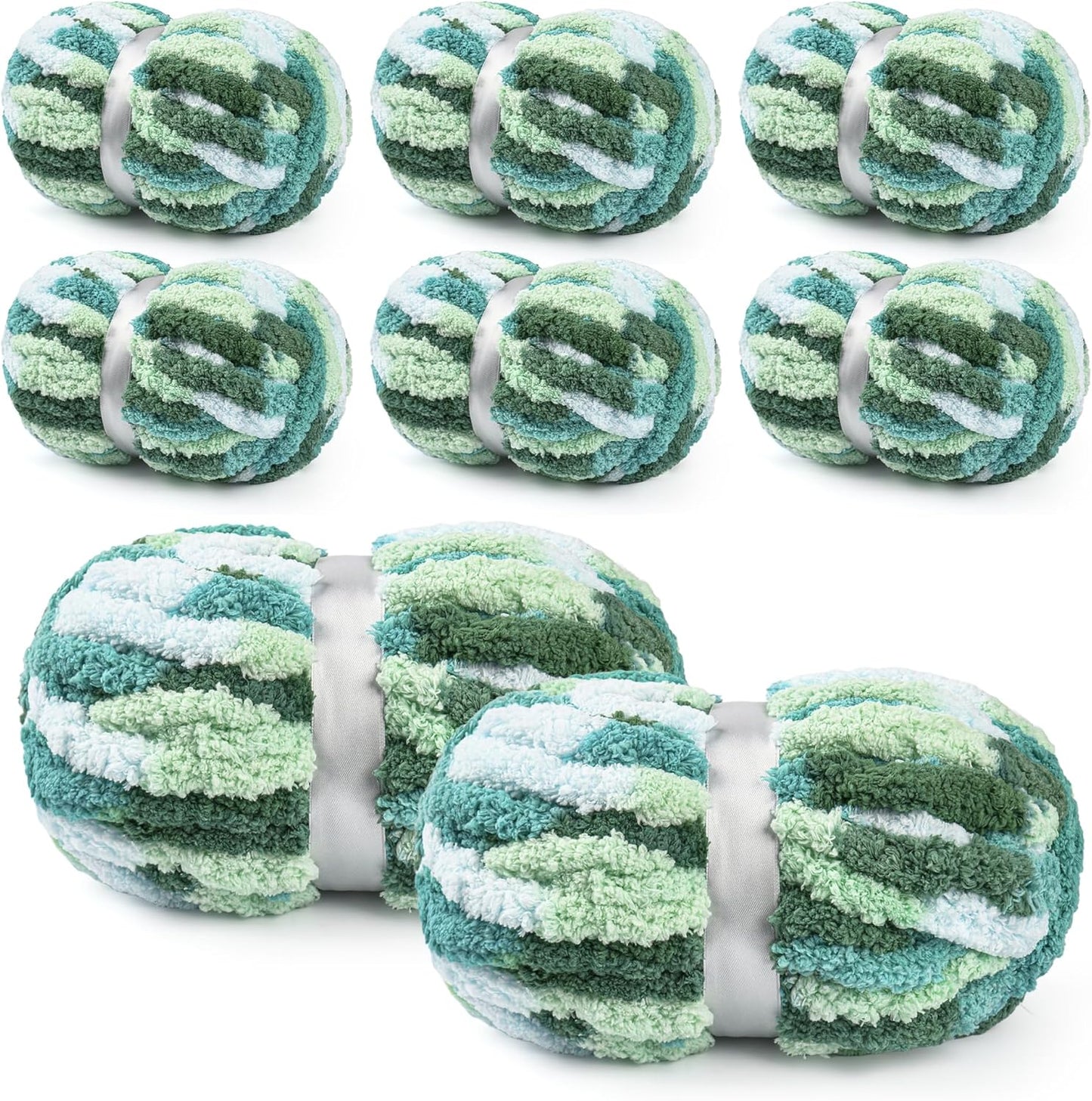 Jumbo Chenille Chunky Yarn for Crocheting and Knitting Projects